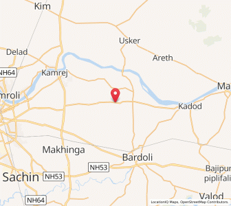 Map of Shioni, Gujarat