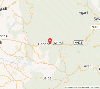 Map of Shiradi, Karnataka