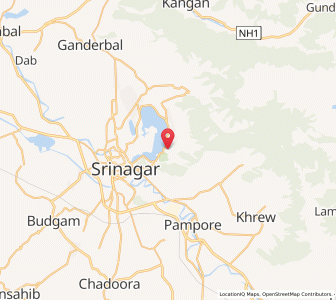 Map of Shirazi Bagh, Kashmir