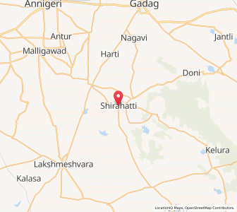 Map of Shirhatti, Karnataka