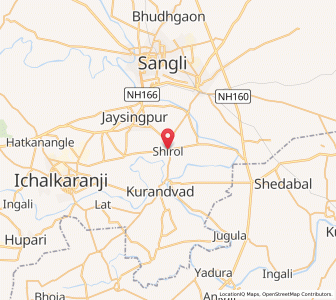 Map of Shirol, Maharashtra