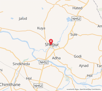 Map of Shirpur, Maharashtra