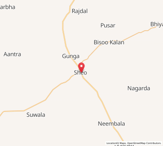 Map of Shiv, Rajasthan