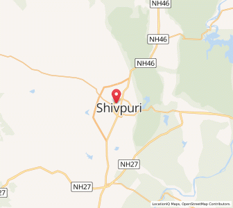 Map of Shivapuri, Madhya Pradesh