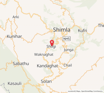 Map of Shogi, Himachal Pradesh