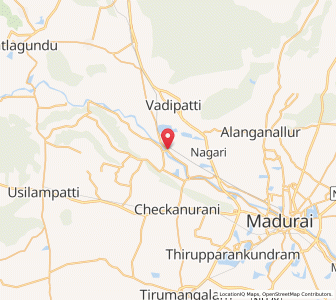 Map of Sholavandan, Tamil Nadu