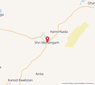 Map of Shri Mohangarh, Rajasthan