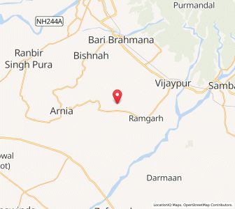 Map of Shri Partapsinghpura, Kashmir