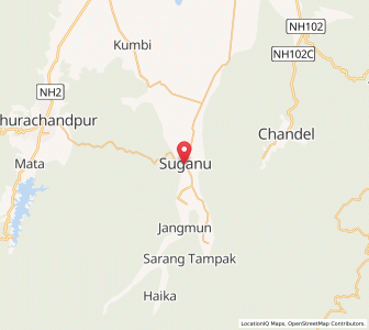 Map of Shuganu, Manipur