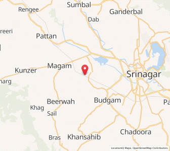 Map of Shupurbagh, Kashmir