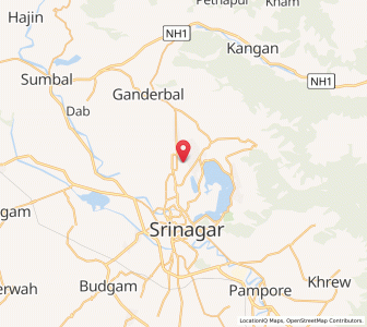 Map of Shuru, Kashmir