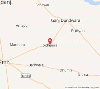 Map of Sidhpura, Uttar Pradesh