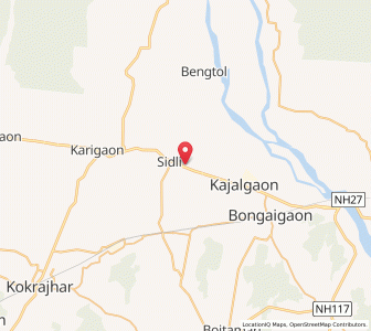 Map of Sidli, Assam