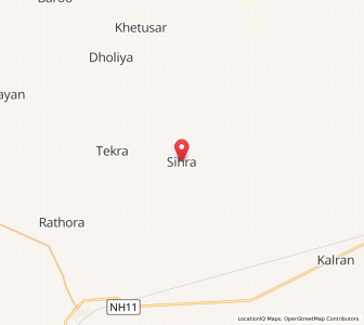 Map of Sihar, Rajasthan