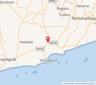 Map of Sikkal, Tamil Nadu