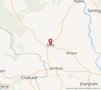 Map of Silda, West Bengal