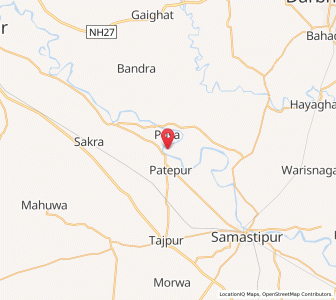 Map of Simari, Bihar