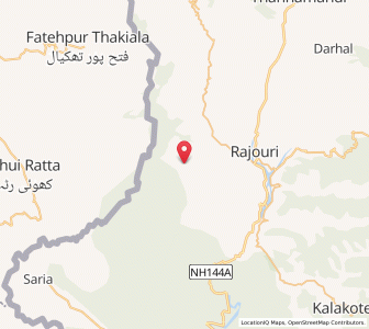 Map of Simbal Dhora, Kashmir