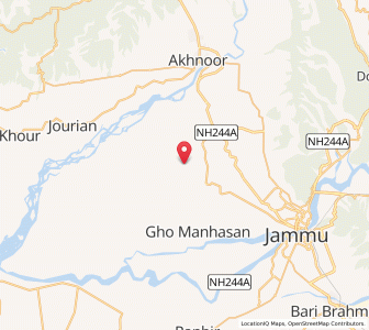 Map of Simbli Dharm Arti, Kashmir