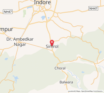Map of Simrol, Madhya Pradesh