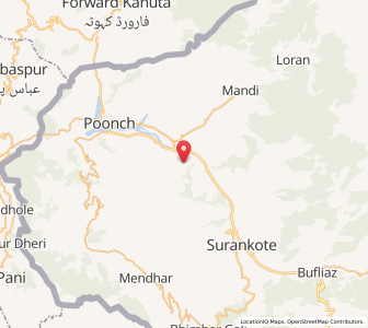 Map of Sindara, Kashmir