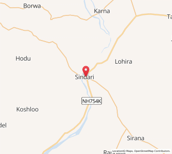 Map of Sindari, Rajasthan
