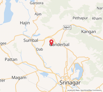 Map of Sindhbal, Kashmir
