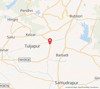 Map of Sindi, Maharashtra