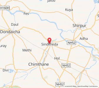 Map of Sindkheda, Maharashtra
