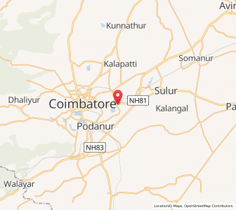 Map of Singanallur, Tamil Nadu