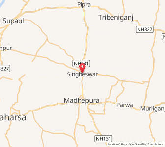 Map of Singeshwar, Bihar