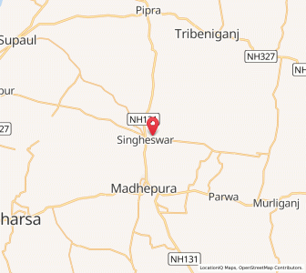 Map of Singheswar, Bihar