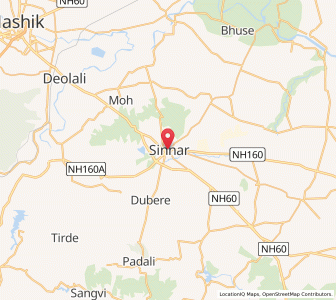 Map of Sinnar, Maharashtra