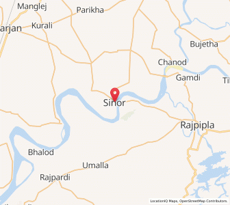 Map of Sinor, Gujarat
