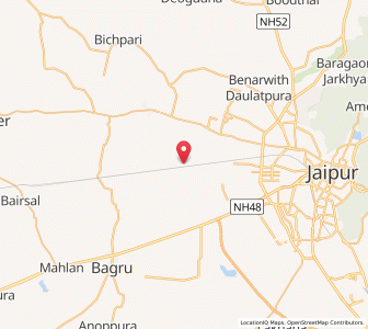 Map of Sinwar, Rajasthan