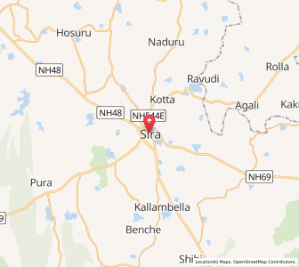 Map of Sira, Karnataka