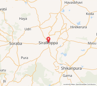 Map of Siralkoppa, Karnataka