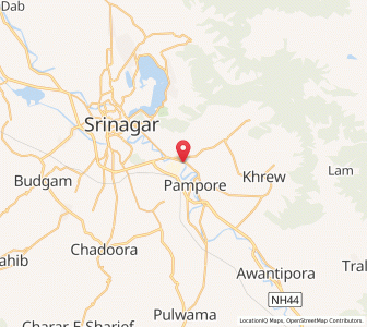 Map of Sirbagh, Kashmir