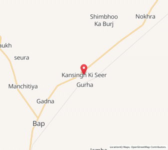 Map of Sird, Rajasthan