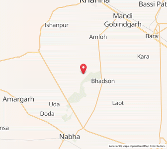 Map of Sirinagar, Punjab