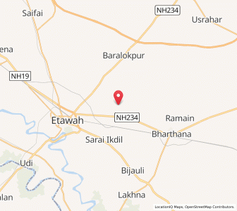 Map of Sirsa Etawah, Uttar Pradesh