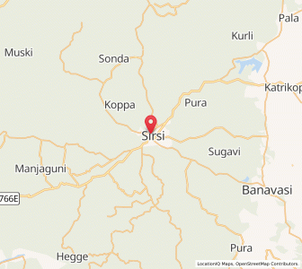 Map of Sirsi, Karnataka