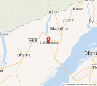 Map of Sisi Bargaon, Assam