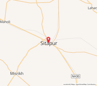 Map of Sitapur, Uttar Pradesh