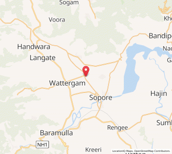 Map of Siul, Kashmir