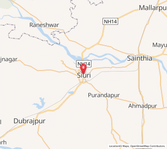 Map of Siuri, West Bengal