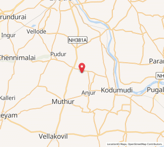 Map of Sivagiri, Tamil Nadu