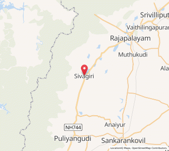Map of Sivagiri, Tamil Nadu