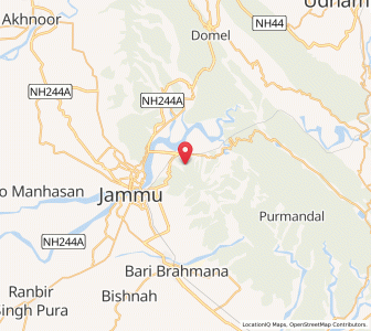 Map of Sodhera, Kashmir