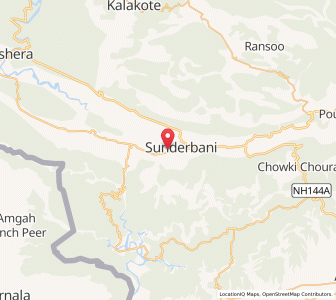 Map of Sodira, Kashmir